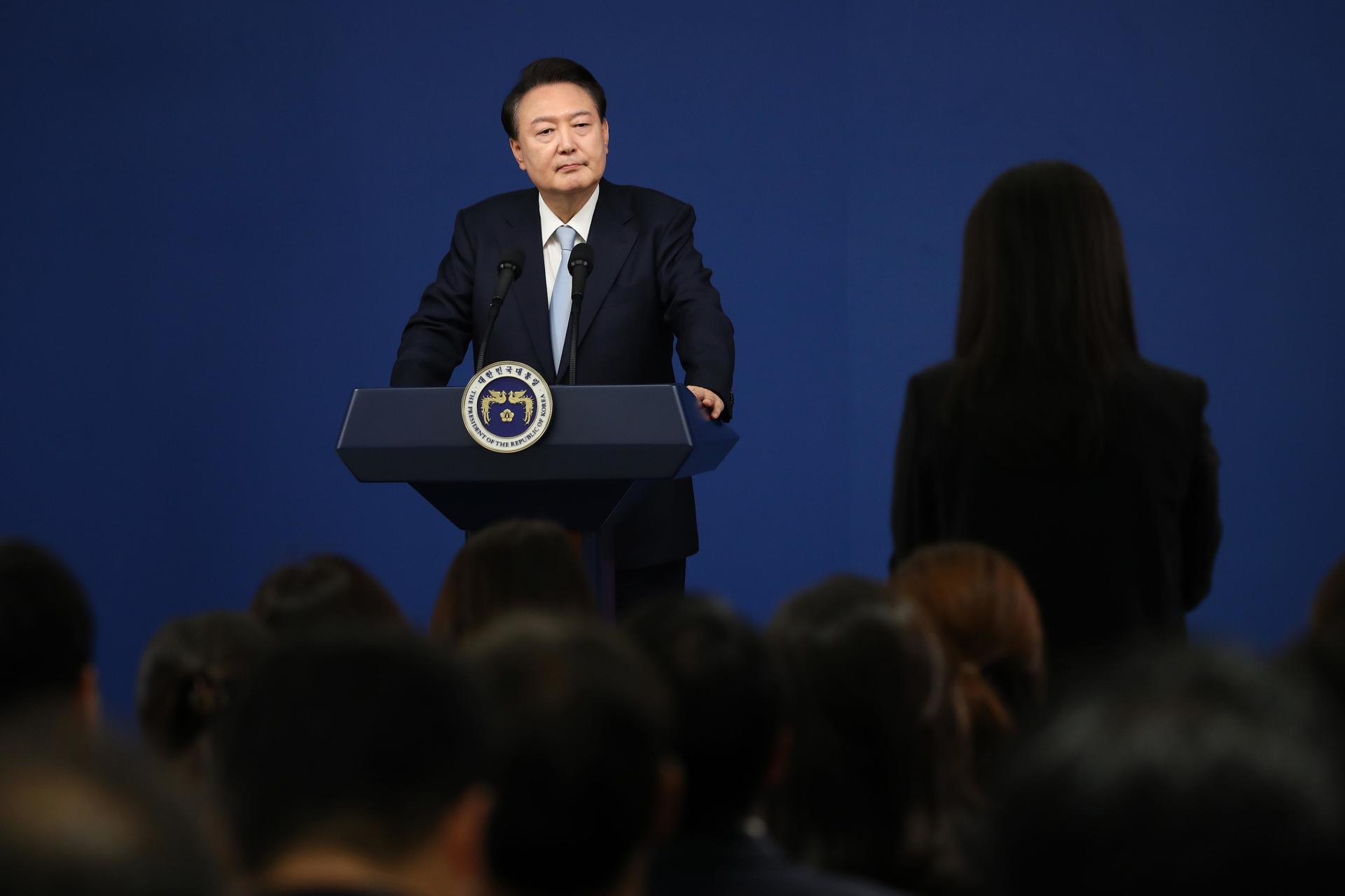 Fotografía de archivo del presidente de Corea del Sur, Yoon Suk-yeol. EFE/Chung Sung-Jun / POOL