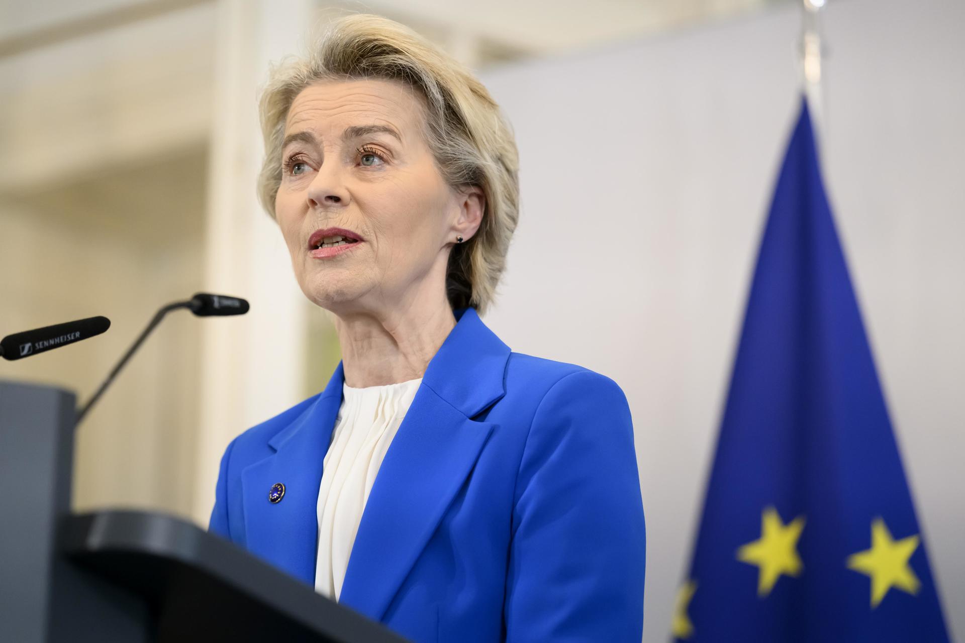 Imagen de Archivo de la presidenta de la Comisión Europea, Ursula von der Leyen.
EFE/EPA/ANTHONY ANEX