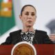 La presidenta de México, Claudia Sheinbaum, participa en una rueda de prensa este martes, en el Palacio Nacional en Ciudad de México (México). EFE/ Isaac Esquivel