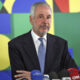 Fotografía cedida por la Agencia Brasil del diplomático André Corrêa do Lago durante una rueda de prensa, en Brasilia (Brasil). EFE/ José Cruz/ Agencia Brasil