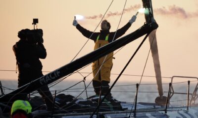 El francés Charlie Dalin, ganador de la Vendee Globe 2024-25, la vuelta al mundo en solitario de vela. EFE/EPA/Christophe Petit Tesson