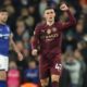 El jugador del City Phil Foden celebra el primero de los seis goles que endosaron al Ipswich Town FC en Ipswich,Reino Unido. EFE/EPA/NEIL HALL