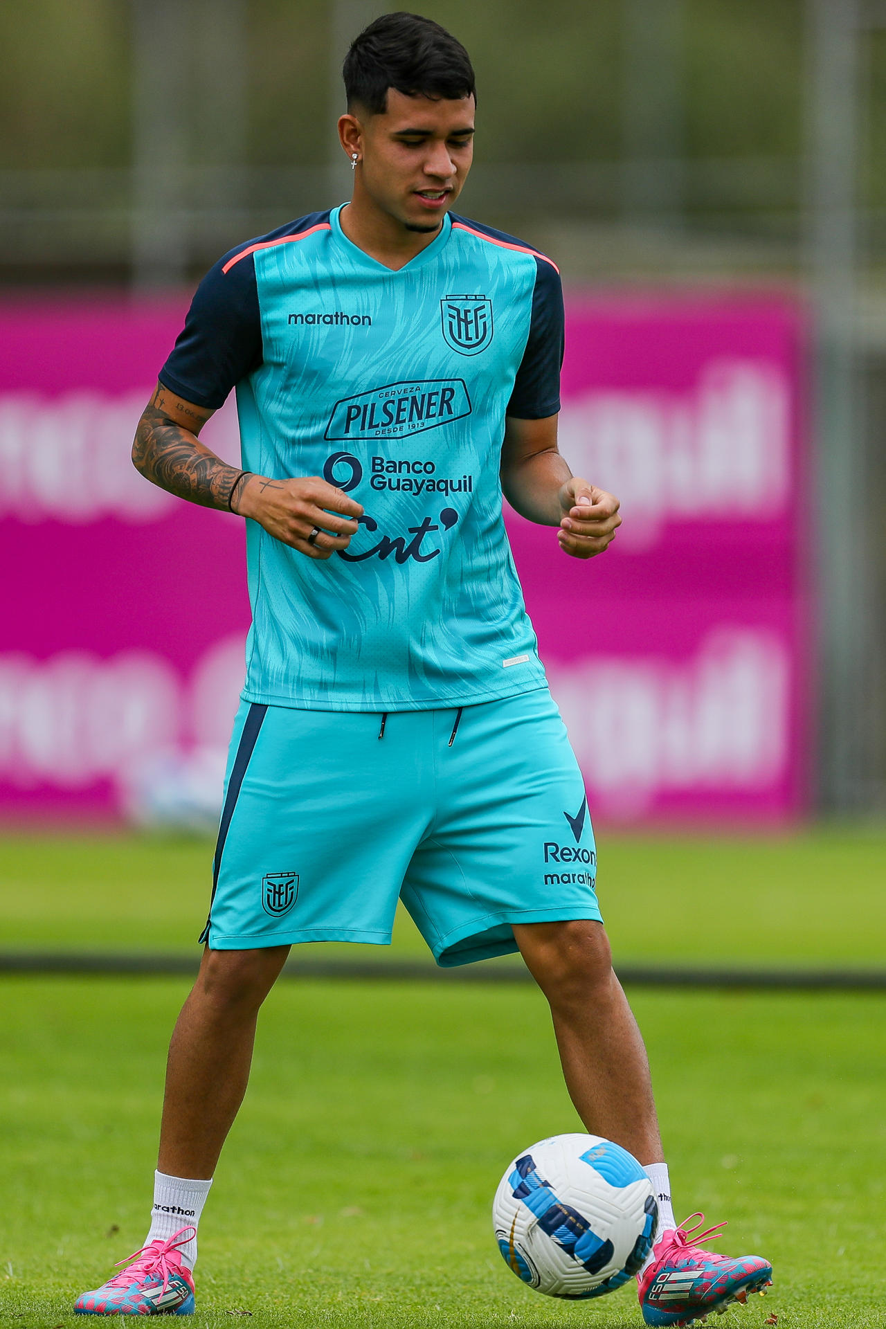 Fotografía de archivo del jugador de la selección Sub-20 de Ecuador, Kendry Paez. EFE/José Jácome