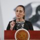 La presidenta de México, Claudia Sheinbaum, participa en una rueda de prensa este martes, en el Palacio Nacional en Ciudad de México (México). EFE/ Isaac Esquivel