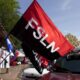 Foto de archivo de una bandera del Frente Sandinista de Liberación Nacional (FSLN). EFE/Jorge Torres