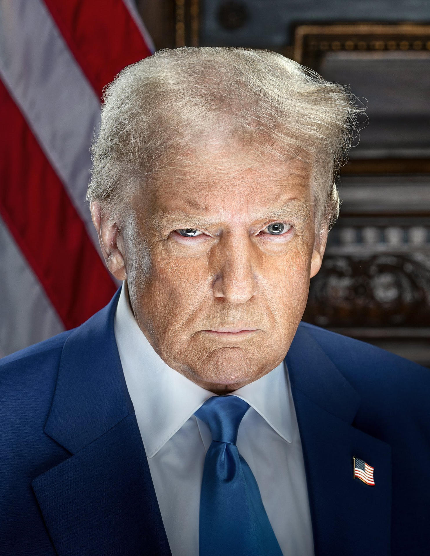 Fotografía cedida por el equipo de comunicación del presidente electo de Estados Unidos, Donald Trump, donde se muestra el retrato oficial de Trump de cara a la toma de posesión del próximo lunes 20 de enero. EFE/ Equipo de comunicación Donald Trump / SOLO USO EDITORIAL/ SOLO DISPONIBLE PARA ILUSTRAR LA NOTICIA QUE ACOMPAÑA (CRÉDITO OBLIGATORIO)