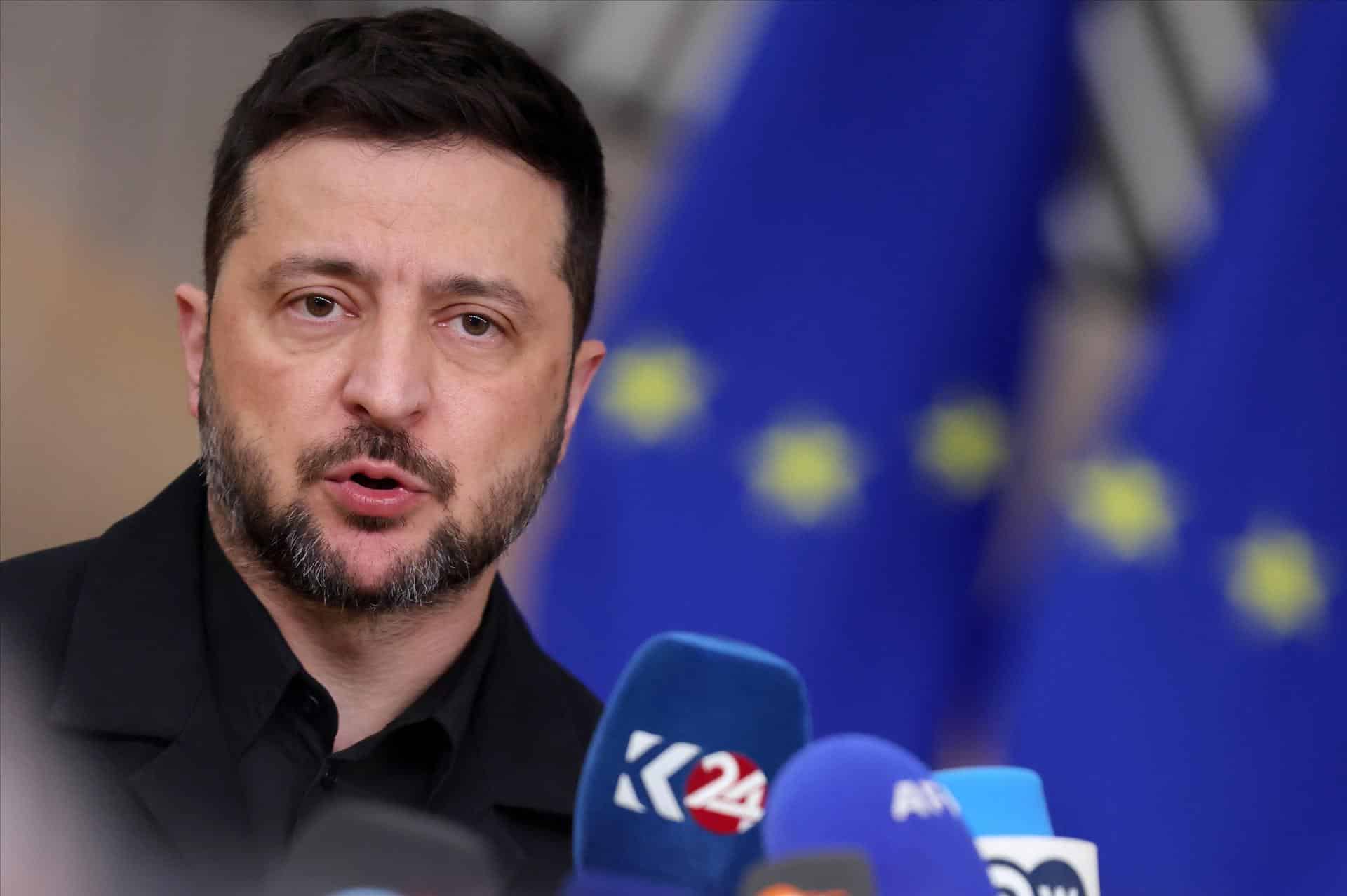 El presidente de Ucrania, Volodímir Zelenski. EFE/EPA/OLIVIER MATTHYS