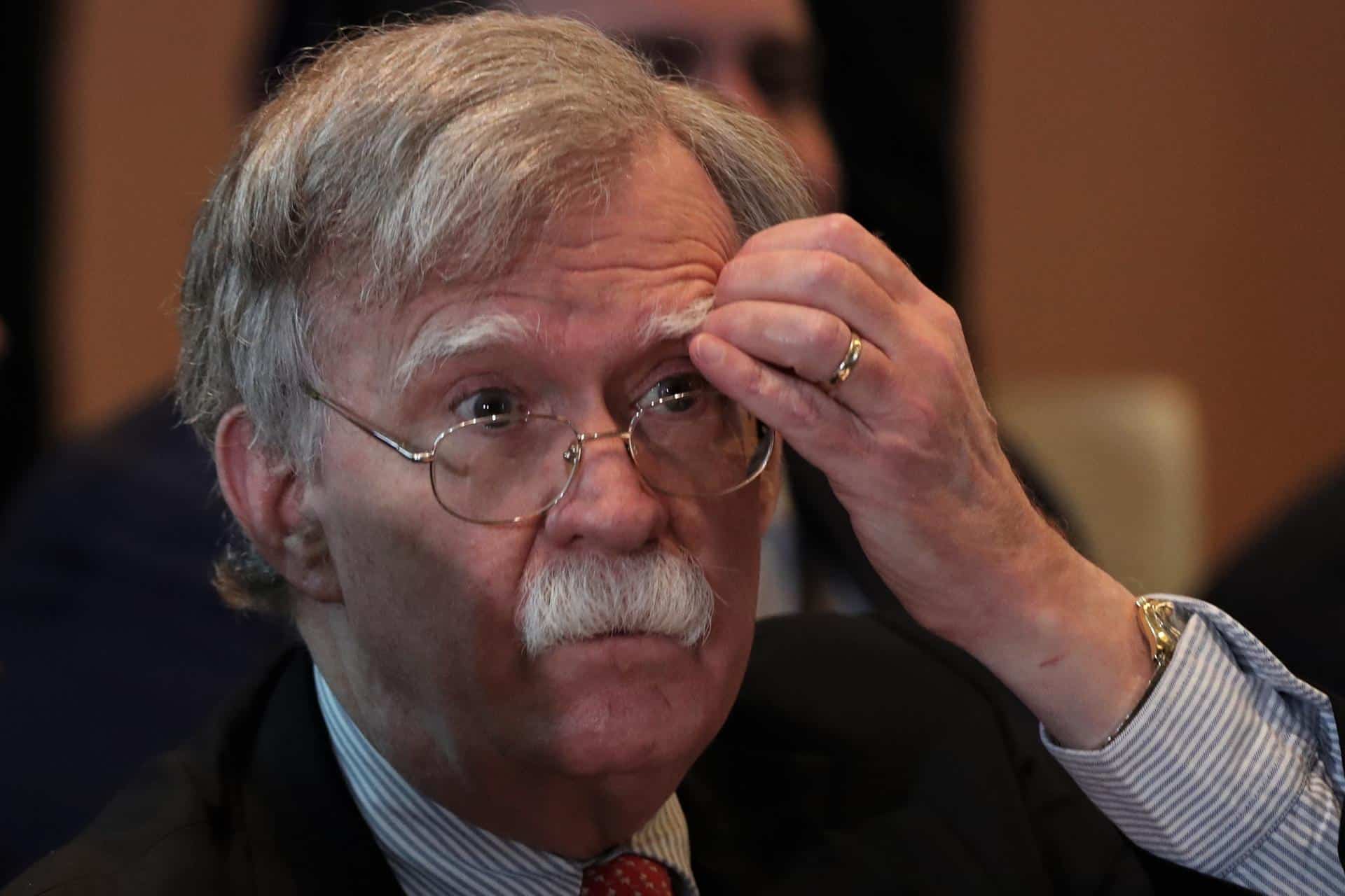 Fotografía de archivo del 6 de agosto de 2019 del entonces asesor de Seguridad Nacional de la Casa Blanca, John Bolton, en Lima (Perú). EFE/ Paolo Aguilar