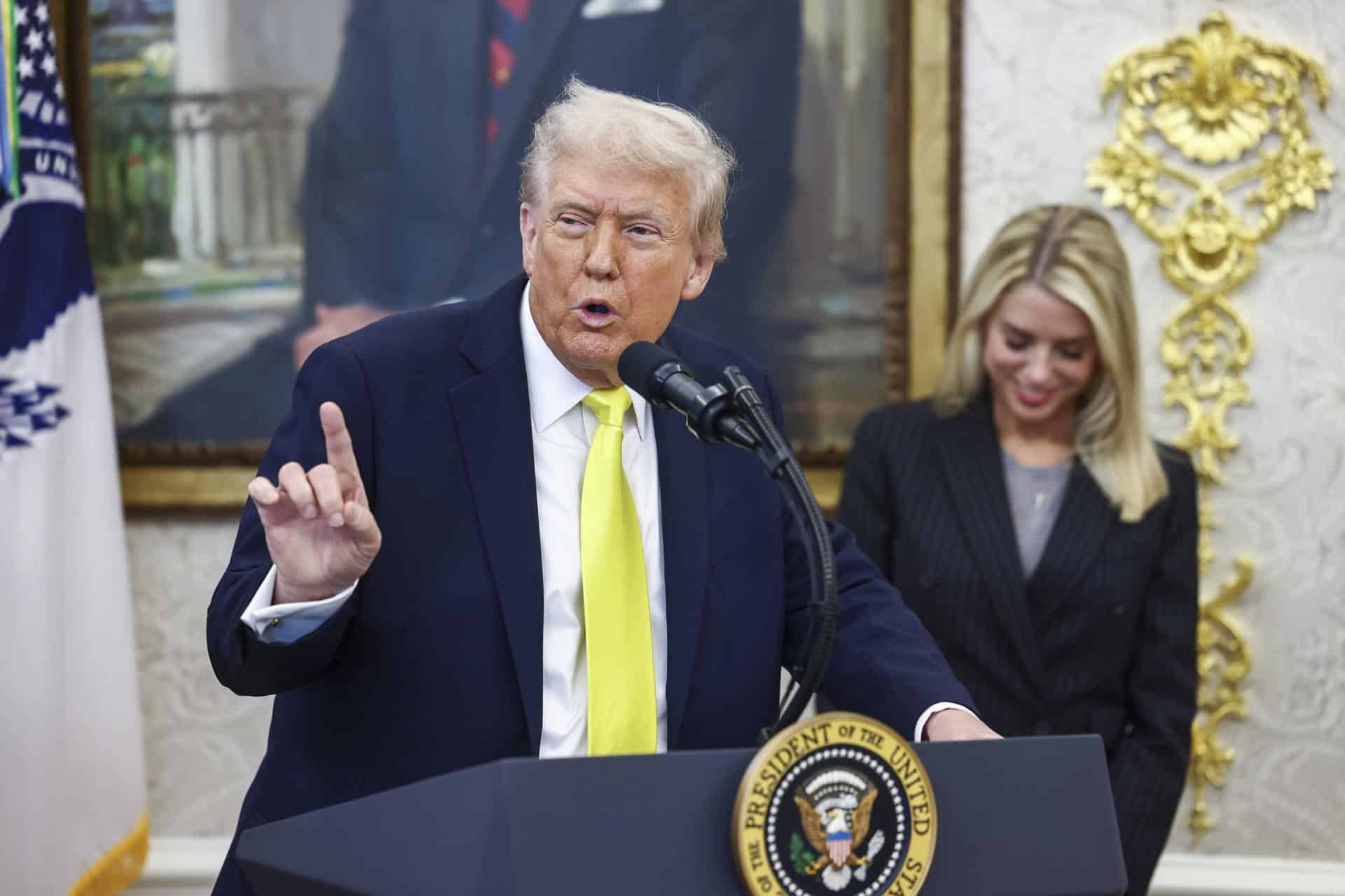 El presidente de EE.UU., Donald Trump. EFE/EPA/JIM LO SCALZO / POOL