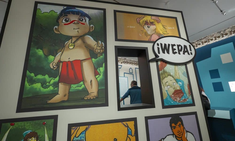 Fotografía del 10 de octubre de 2025 de la exposición "¡Wepa! Puertorriqueños en el mundo de los comics!", en la Biblioteca Publica de Nueva York (EE.UU.). EFE/ Angel Colmenares
