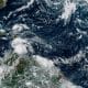Fotografía satelital cedida por la Oficina Nacional de Administración Oceánica y Atmosférica de Estados Unidos (NOAA), a través del Centro Nacional de Huracanes (NHC), donde se muestra el estado del clima en el Atlántico. EFE/NOAA-NHC /SOLO USO EDITORIAL /NO VENTAS /SOLO DISPONIBLE PARA ILUSTRAR LA NOTICIA QUE ACOMPAÑA /CRÉDITO OBLIGATORIO