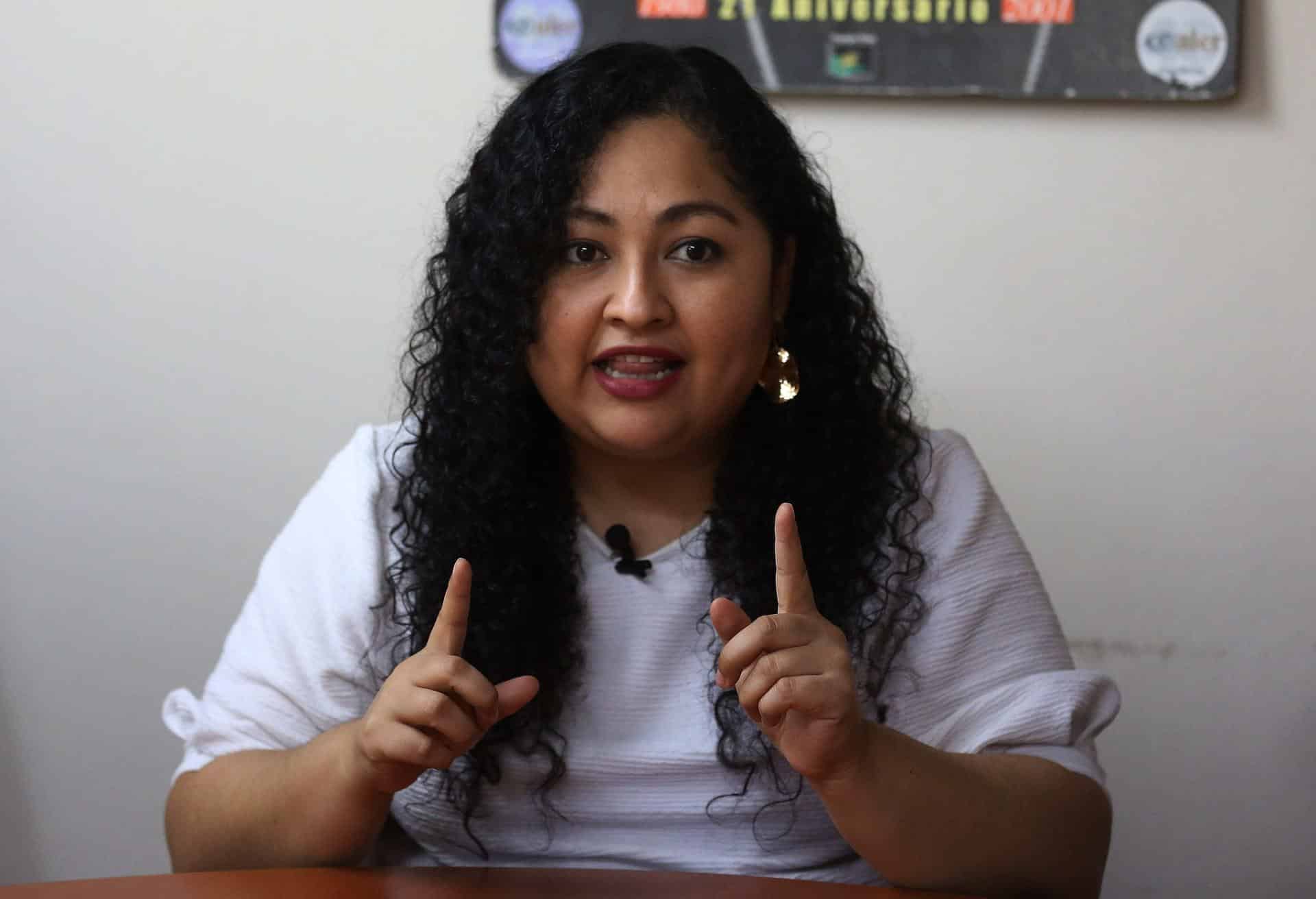 Fotografía de archivo de la periodista Angélica Cárcamo. EFE/ Miguel Lemus