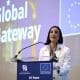 La secretaria mexicana de Energía, Luz Elena González Escobar, habla durante la sexta edición del Foro México–Unión Europea (UE) este viernes, en Ciudad de México (México). EFE/ José Méndez