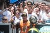El piloto español de Moto3 Red Bull KTM Ajo Jose Antonio Rueda y su equipo celebran la victoria como campeón del mundo durante la carrera en el Gran Premio de Motociclismo de Indonesia en el Circuito de Mandalika, Indonesia. EFE/EPA/ADI WEDA
