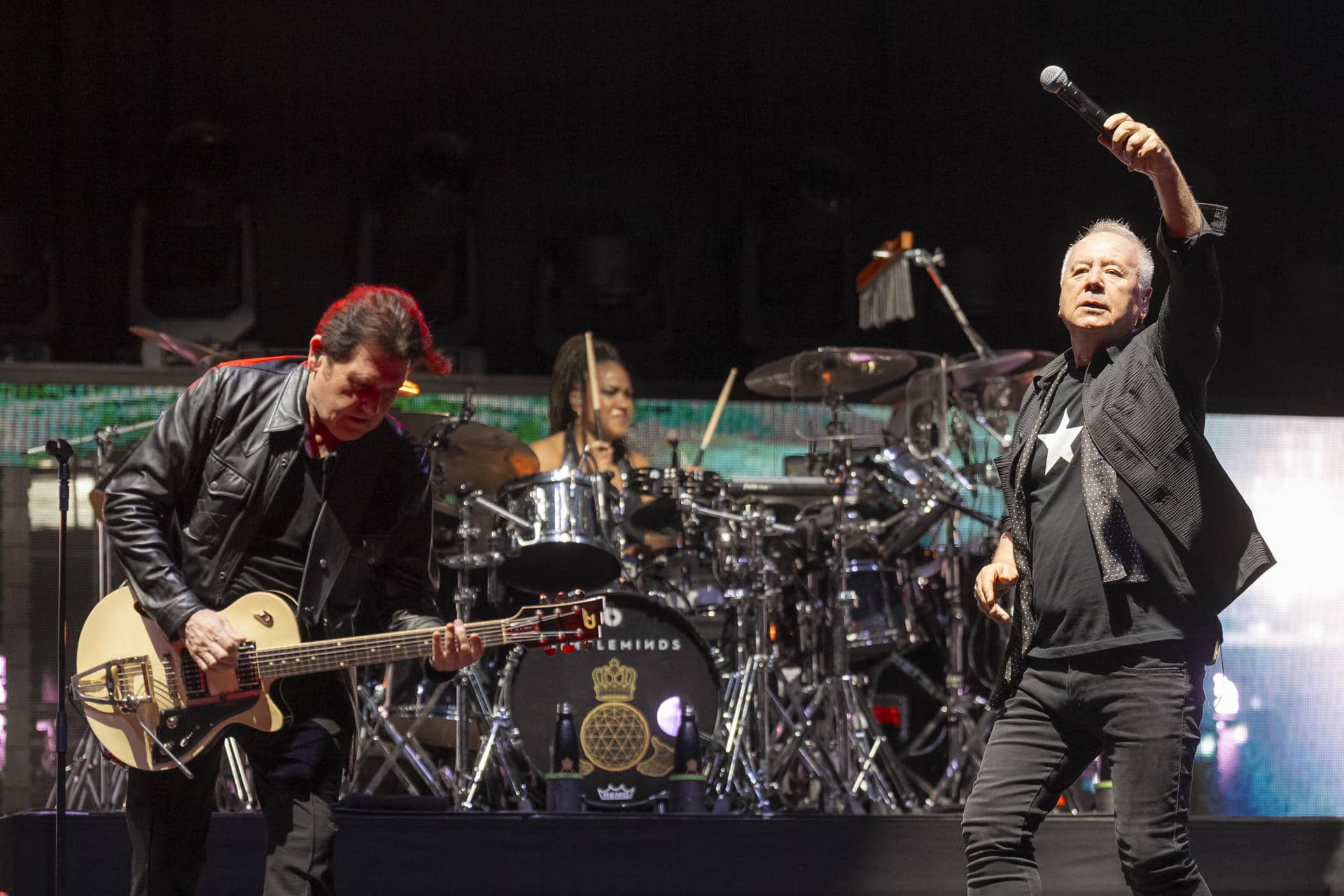 Foto archivo. La banda escocesa Simple Minds, con más de cuatro décadas de trayectoria bajo el liderazgo de Jim Kerr y Charlie Burchill. EFE/David Borrat