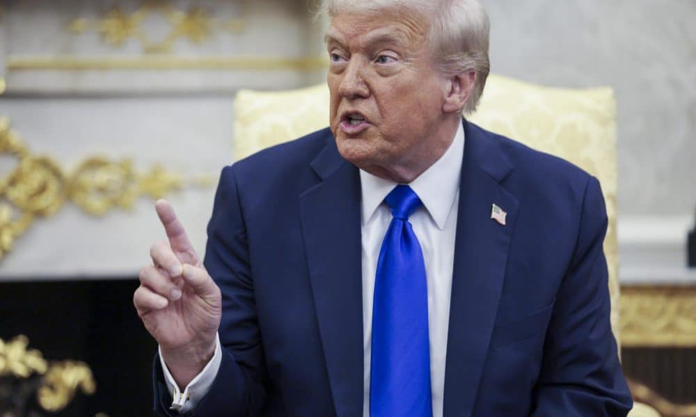 Foto de archivo del presidente de Estados Unidos Donald Trump. EFE/SHAWN THEW