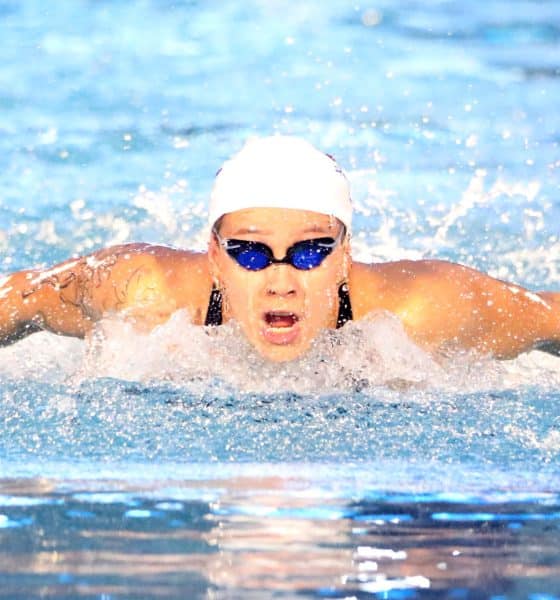 Alondra Ortiz, de Costa Rica, compite en los 200 metros mariposa durante los XII Juegos Centroamericanos, en Mazatenango (Guatemala). EFE/Fernando Ruiz