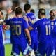 Jugadores de la selección de Argentina celebran la goleada por 0-6 infligida a la de Puerto Rico en un partido amistoso jugado este martes en el Chase Stadium de Fort Lauderdale. EFE/ Giorgio Viera
