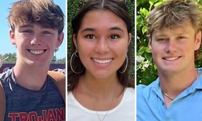 Composición de tres fotografías cedidas por la Ciudad de Piedmont que muestra a los jóvenes universitarios que murieron en un accidente de auto en California, Soren Dixon (i), Krysta Tsukahara (c) y Jack Nelson (d). EFE/ Ciudad de Piedmont /SOLO USO EDITORIAL/ NO VENTAS/ SOLO DISPONIBLE PARA ILUSTRAR LA NOTICIA QUE ACOMPAÑA (CRÉDITO OBLIGATORIO)