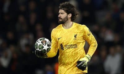 El brasileño Alisson Becker, guardameta del Liverpool. EFE/EPA/YOAN VALAT