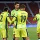 Jugadores de Australia celebran un gol en un partido del grupo D de la Copa Mundial Sub-20. EFE/ Esteban Garay