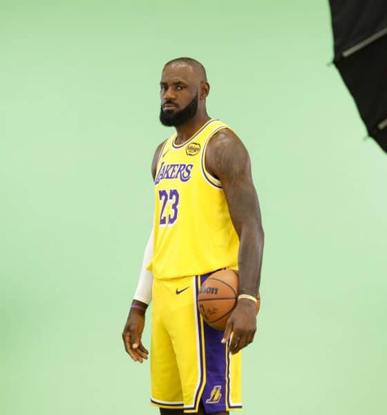 LeBron James durante el día de medios de los Angeles Lakers. EFE/EPA/CAROLINE BREHMAN SHUTTERSTOCK OUT