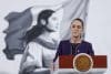 La presidenta de México, Claudia Sheinbaum, participa en una rueda de prensa este martes, en el Palacio Nacional en la Ciudad de México (México). EFE/ Isaac Esquivel