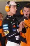 El británico Lando Norris de McLaren reacciona durante la tercera sesión de entrenamientos del Gran Premio de México de la Fórmula Uno este sábado, en el Autódromo Hermanos Rodríguez en Ciudad de México (México). EFE/ Issac Esquivel