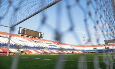 Fotografía del estadio Defensores del Chaco, el más emblemático de Paraguay, que este viernes ha sido elegido por la Conmebol como sede de la final de la edición 24 de la Copa Sudamericana, el 22 de noviembre, entre Lanús y Atlético Mineiro. EFE/Nathalia Aguilar