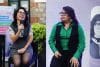 La cofundadora de Lactando Andrea Castillo (i) y la fundadora de la colectiva Miau, Leylani Hernández, participan en la presentación del panel 'Los cuidados como pilar de bienestar y desarrollo' este martes, en la Ciudad de México (México). EFE/Sáshenka Gutiérrez