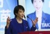 La exministra del Interior japonesa Sanae Takaichi, este sábado durante un discurso en Tokio en las primarias del gobernante Partido Liberal Democrático (PLD), del que resultó elegida líder. EFE/EPA/KIM KYUNG-HOON / POOL
