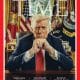 Fotografía cedida de la portada de la revista Time donde aparece el presidente estadounidense, Donald Trump, en el Despacho Oval de la Casa Blanca en Washington. EFE/Stephen Voss for TIME