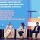 De izquierda a derecha, la jefa al servicio de retina del Hospital regional Adolfo López Mateos de México, Vanesa Flores Peredo, la jefa de servicio de hematología del Hospital Infantil de México Federico Gómez, Aída Máshenka Moreno, la neuróloga Verónica Rivas Alonso y el jefe de Oncología en el hospital Barros Luco de Chile, Esteban Sánchez, participan en el segundo día del Roche Press Day este miércoles, en Ciudad de México (México). EFE/ Sáshenka Gutiérrez