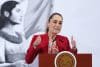 La presidenta de México, Claudia Sheinbaum, participa durante su conferencia de prensa este lunes en Palacio Nacional de la Ciudad de México (México). EFE/Mario Guzmán