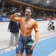 Harrie Lavreysen, de Países Bajos, celebra su triunfo en la prueba de Keirin masculino este jueves en el Campeonato del Mundo de Ciclismo en Pista, en Santiago (Chile). EFE/ Osvaldo Villarroel