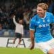 El danés Rasmus Hojlund durante el partido de la Serie A que han jugado SSC Napoli y Genoa CFC en el Diego Armando Maradona stadium de Nápoles, Italia. EFE/EPA/CESARE ABBATE