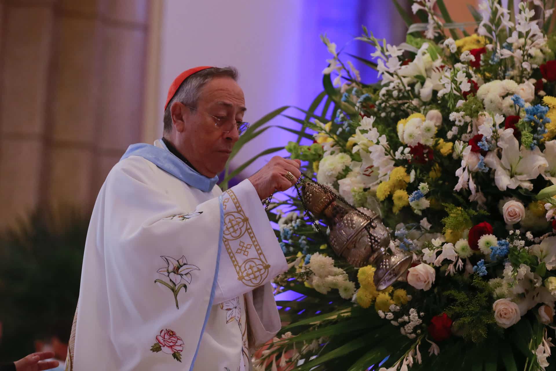El cardenal de Honduras, Óscar Andrés Rodríguez, en una foto de archivo. EFE/Gustavo Amador