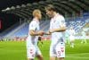 Rasmus Hojlund (d) y Gustrav Isaksen. EFE/EPA/BO AMSTRUP