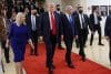 El presidente de Estados Unidos, Donald Trump (2i), es recibido por el presidente israelí, Benjamín Netanyahu (c), este lunes a su llegada a Jerusalén (Israel). EFE/ Parlamento Israelí (Knéset) / ***SOLO USO EDITORIAL/SOLO DISPONIBLE PARA ILUSTRAR LA NOTICIA QUE ACOMPAÑA (CRÉDITO OBLIGATORIO)***
