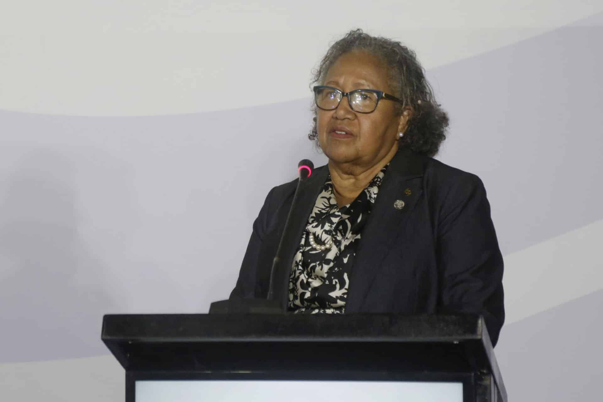 Fotografía de archivo de la secretaria general de la Comunidad del Caribe (Caricom), Carla Barnett. EFE/ Ricardo Maldonado Rozo