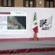 La presidenta de México, Claudia Sheinbaum, habla en una rueda de prensa este lunes, en Palacio Nacional de la Ciudad de México (México). EFE/José Méndez