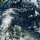Fotografía satelital cedida este miércoles por la Oficina Nacional de Administración Oceánica y Atmosférica de Estados Unidos (NOAA), a través del Centro Nacional de Huracanes (NHC), donde se muestra la localización de la tormenta tropical Melissa cerca del Caribe. EFE/ Oficina Nacional De Administración Oceánica Y Atmosférica De Estados Unidos /SOLO USO EDITORIAL/NO VENTAS/SOLO DISPONIBLE PARA ILUSTRAR LA NOTICIA QUE ACOMPAÑA (CRÉDITO OBLIGATORIO)