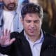 Axel Kicillof, gobernador de la provincia de Buenos Aires, participa el acto en el búnker de Fuerza Patria este 26 de octubre de 2025, en La Plata (Argentina). Demian Alday Estevez