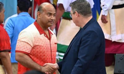 Fotografía de archivo, tomada el 26/08/2024, que muestra al presidente de Nauru, David Adeang, en una cumbre de las islas del Pacífico en Tonga. EFE/EPA/BEN MCKAY AUSTRALIA AND NEW ZEALAND OUT