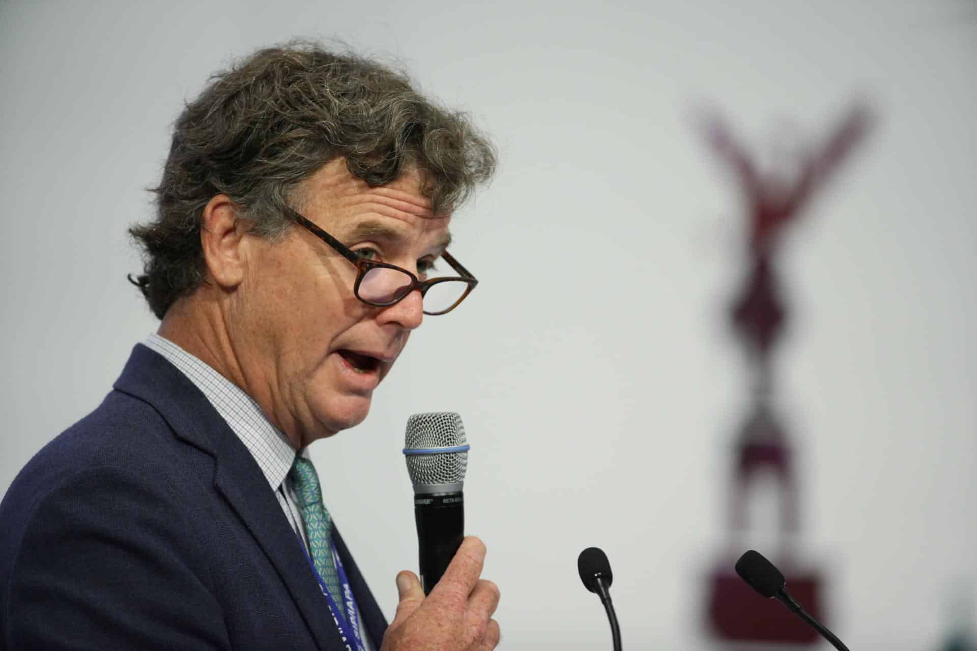 Fotografía de archivo del presidente de la Asamblea General de la Sociedad Interamericana de Prensa (SIP), Pierre Manigault, en Ciudad de México (México). EFE/José Méndez