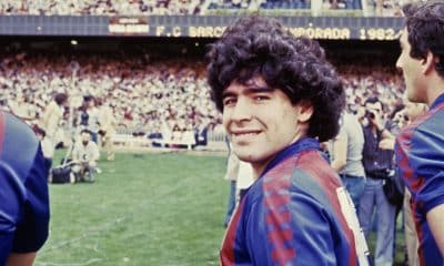 Diego Armando Maradona, , durante la presentación del Barça. EFE/Archivo