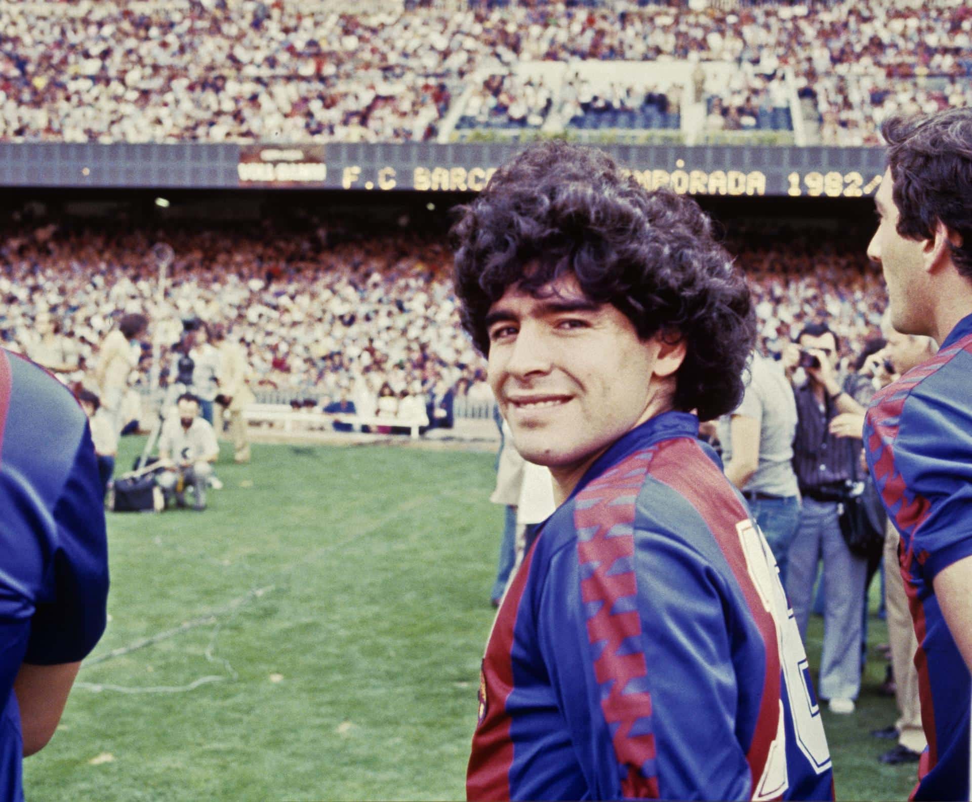 Diego Armando Maradona, , durante la presentación del Barça. EFE/Archivo