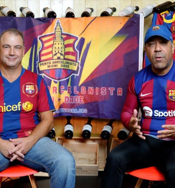 Las peñas barcelonistas de Miami esperan con ilusión la llegada del Barcelona a Florida para el partido de LaLiga contra el Villarreal, fijada para el próximo 20 de diciembre y prometen un ambiente festivo y con pasión "multiplicada por cuatro" por parte de los seguidores que habitualmente viven la afición culé desde la distancia, narran los integrantes de la Penya Barcelonista Miami. EFE/LIGA
