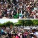 Combo de fotografías cedidas por la presidencia de México, donde se observa a la mandataria mexicana, Claudia Sheinbaum, dando atención a familias afectadas por las lluvias de días pasados en el municipio de Tamazunchale, este miércoles, en San Luis Potosí (México). EFE/ Presidencia de México /SOLO USO EDITORIAL/ NO VENTAS/ SOLO DISPONIBLE PARA ILUSTRAR LA NOTICIA QUE ACOMPAÑA (CRÉDITO OBLIGATORIO)