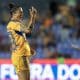 Jennifer Hermoso de Tigres celebra un gol durante un partido de la Liga Femenil MX. Imagen de archivo. EFE/ Miguel Sierra